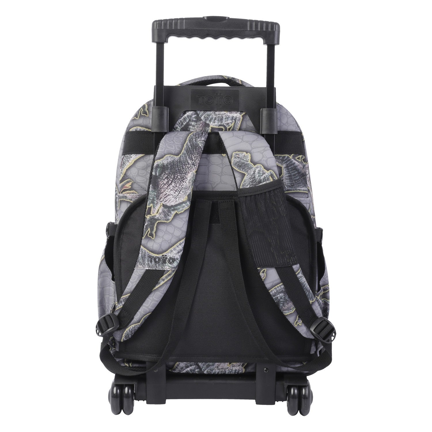 TOTTO School backpack with wheels - lines - 4y5 Dinosaurs print