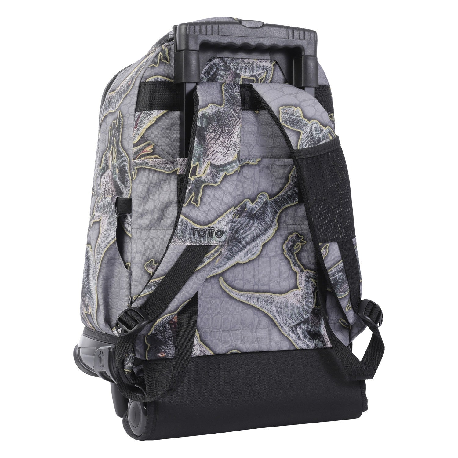 TOTTO School backpack with wheels - lines - 4y5 Dinosaurs print