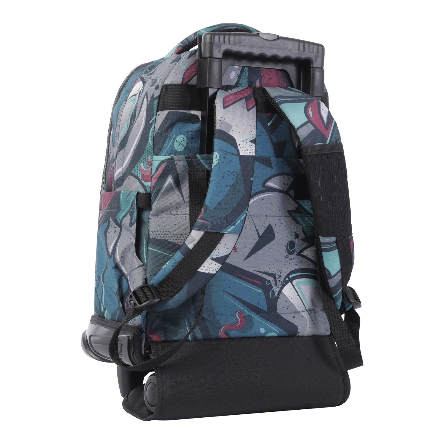 TOTTO School backpack with wheels - lines - 4y7 Eco -Friendly canvas