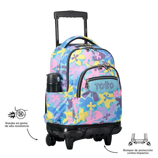 TOTTO School backpack with wheels - lines - 6js Hawa