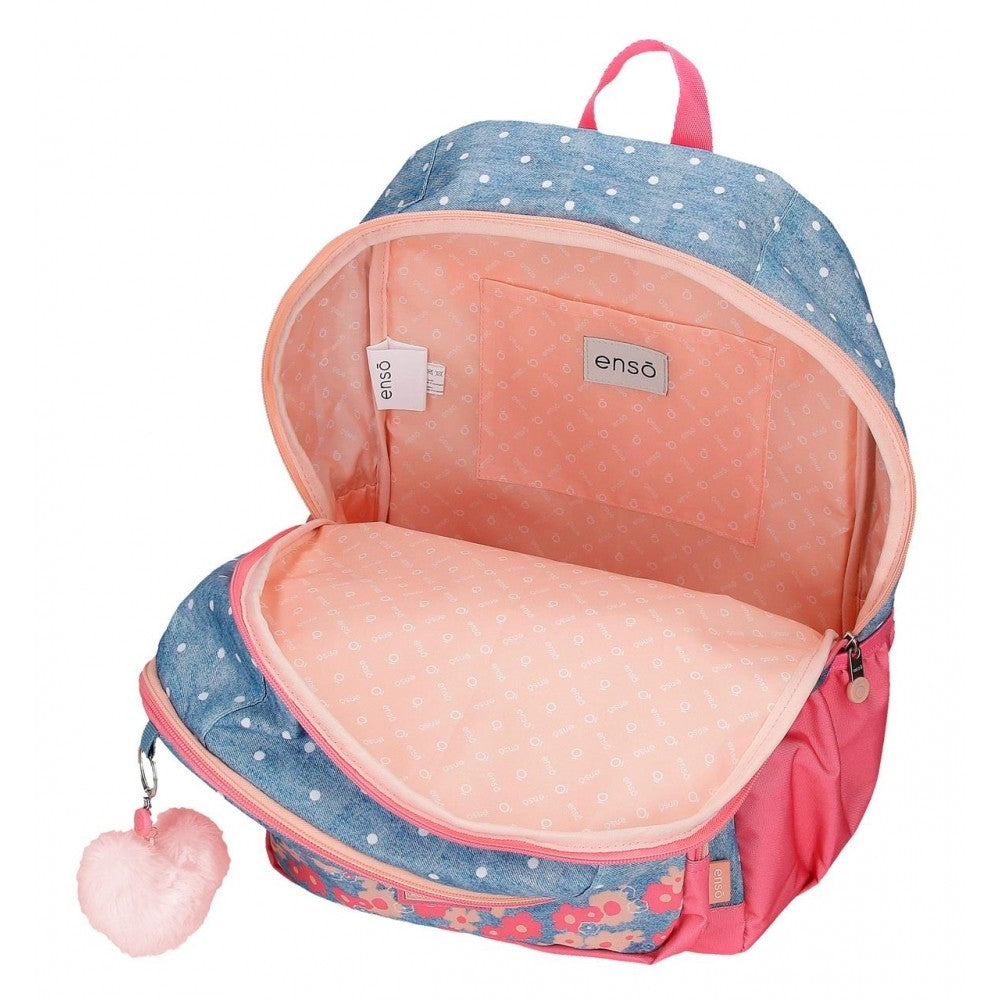 Backpack Little Dreams Double Adaptable Pink Compartment