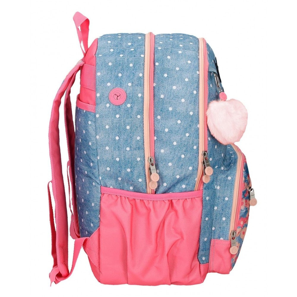 Backpack Little Dreams Double Adaptable Pink Compartment