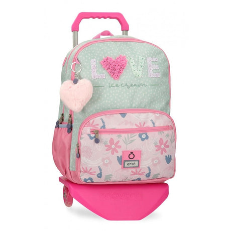 Backpack Love Ice Cream Double compartment with car