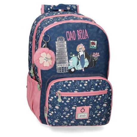 Backpack Little Dreams Double Adaptable Blue compartment