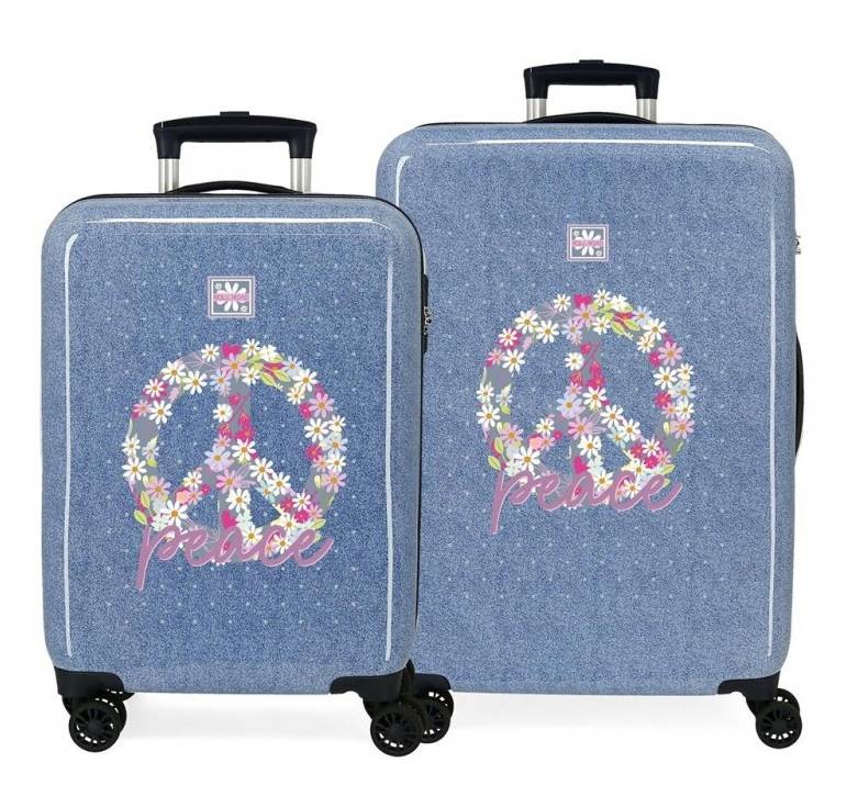 Roll Road Peace Suitcases 55 - 68 cm