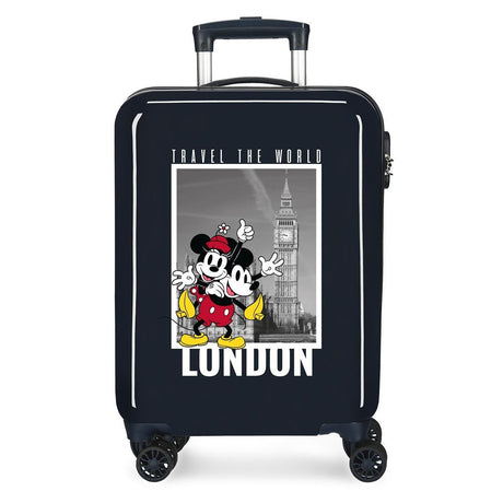 Cabin suitcase Rigid Mickey and Minnie London 55 cm