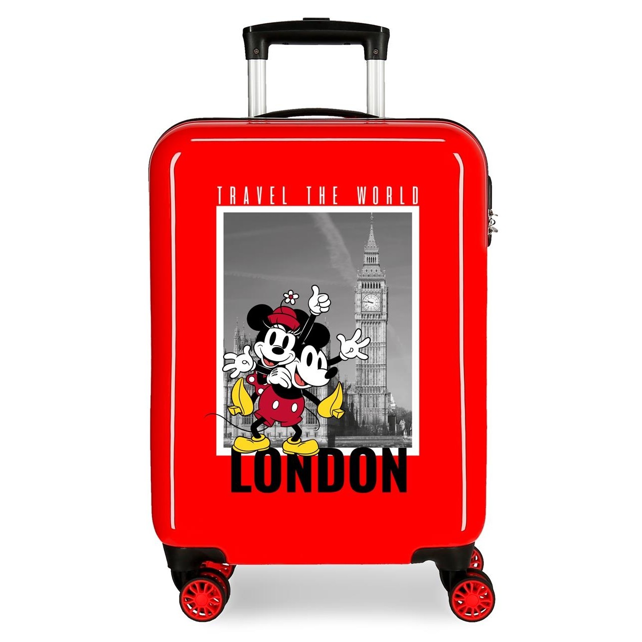 Cabin suitcase Rigid Mickey and Minnie London 55 cm