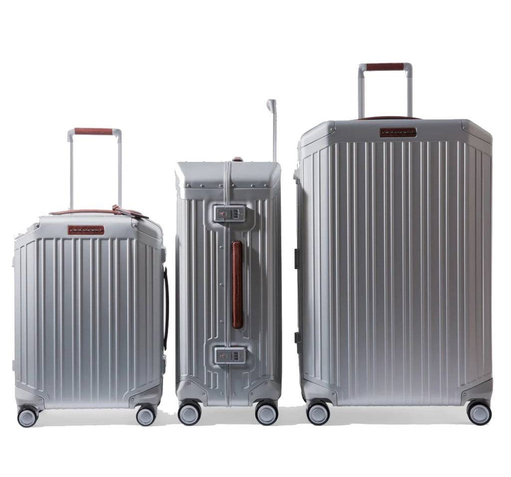 PIQUADRO Rigid cabin trolley 55cm Collezione aluminum