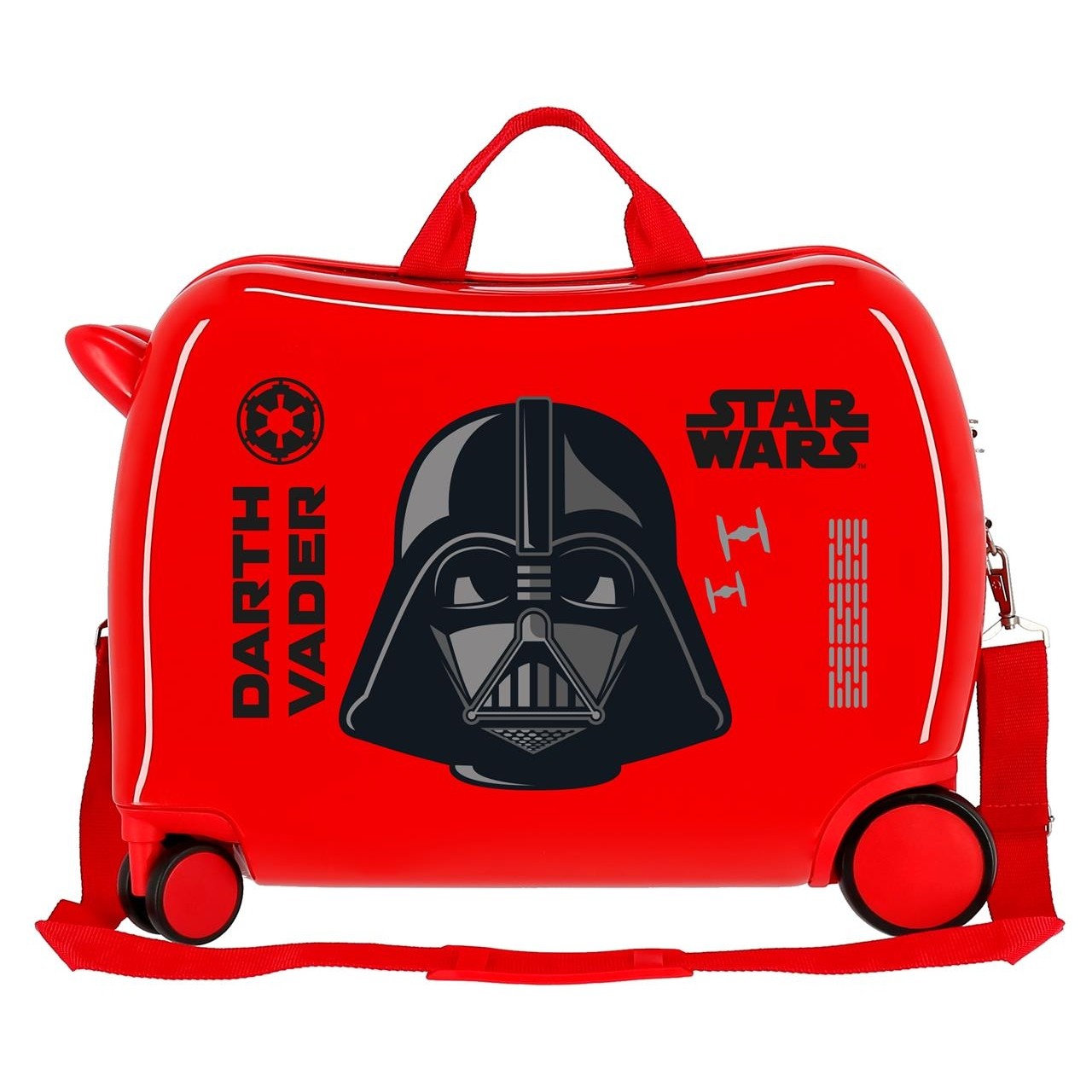 Maleta infantil 2 ruedas multidireccionales Star Wars Darth Vaider Blanco