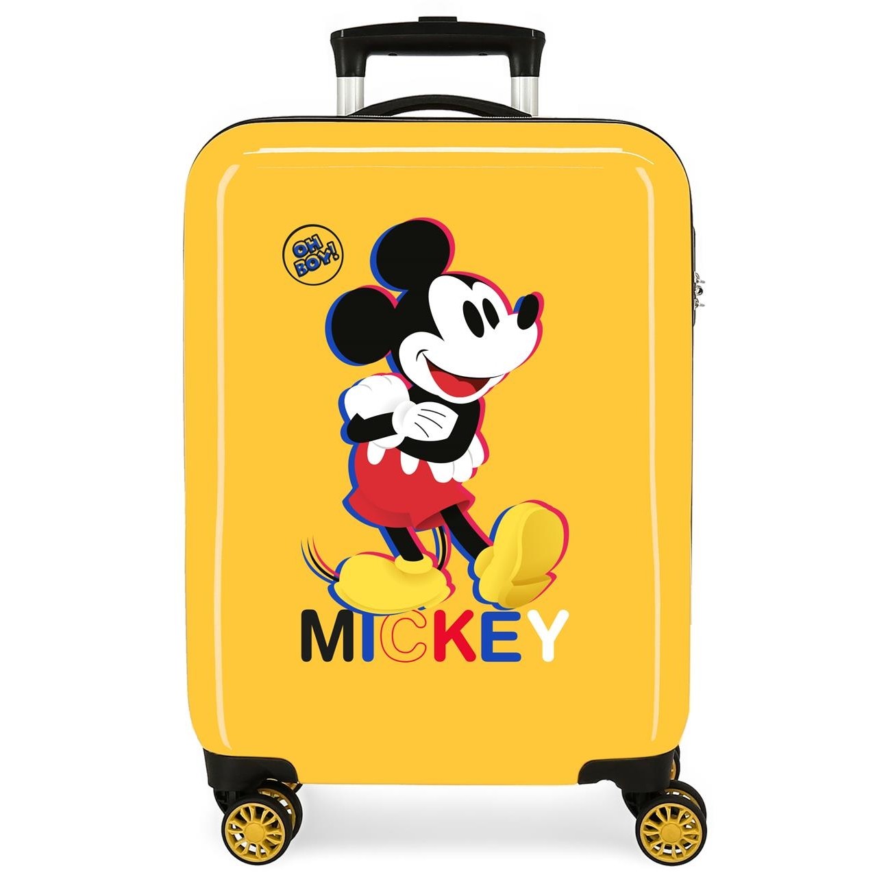 Cabin suitcase Rigid Mickey 3D 55cm White