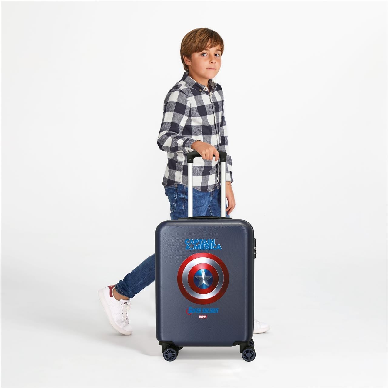 Cabin suitcase Captain America Sky Avengers Rigid 55cm Marino 1