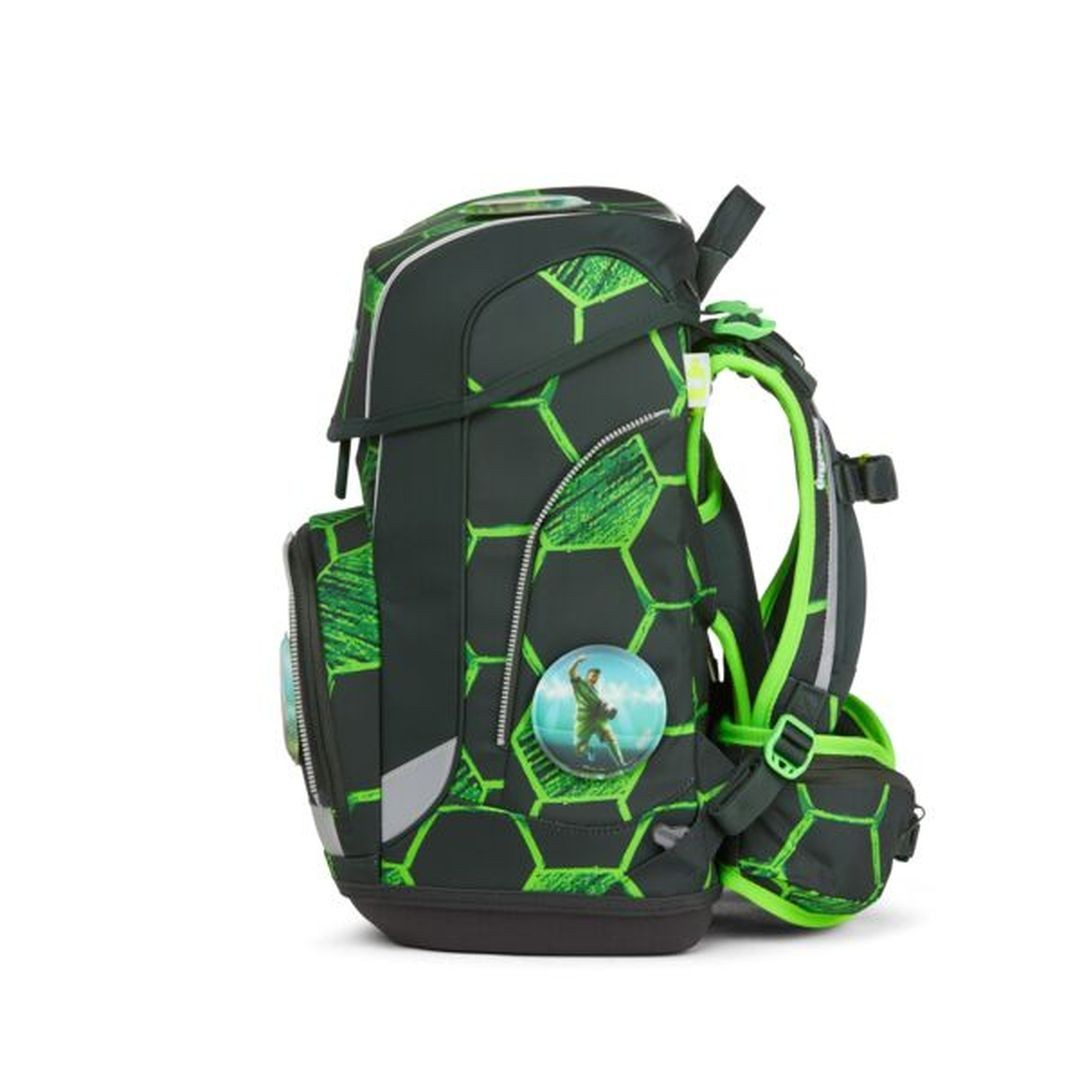 ERGOBAG Set de Mochila escolar rígida tipo cubo - AtmosBear