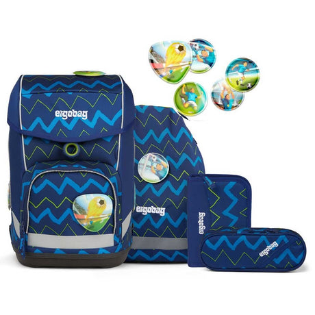 ERGOBAG Rigid school backpack set type bucket - soccer fanbear