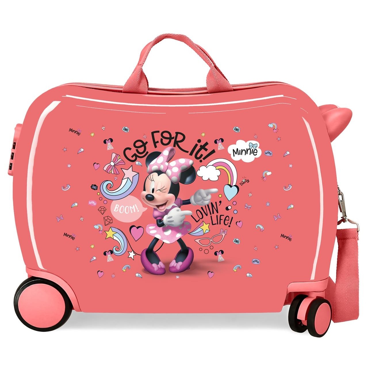 Maleta infantil 2 ruedas multidireccionales Minnie Loving Life