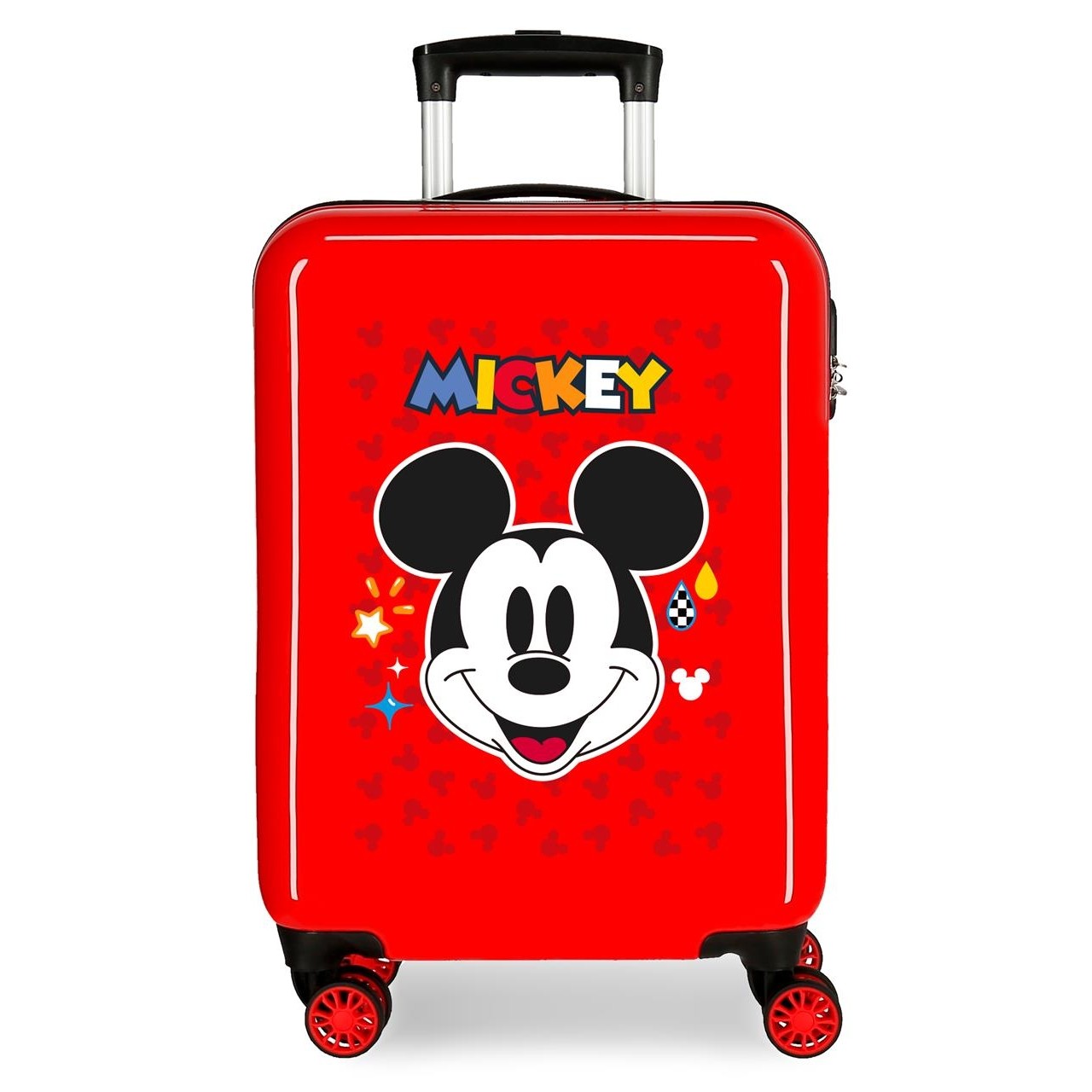 Maleta de cabina Mickey Get Moving rígida 55 cm roja