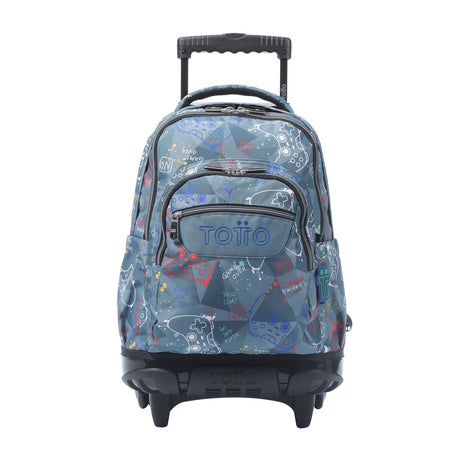 TOTTO School backpack with wheels - lines - 5dr sticks