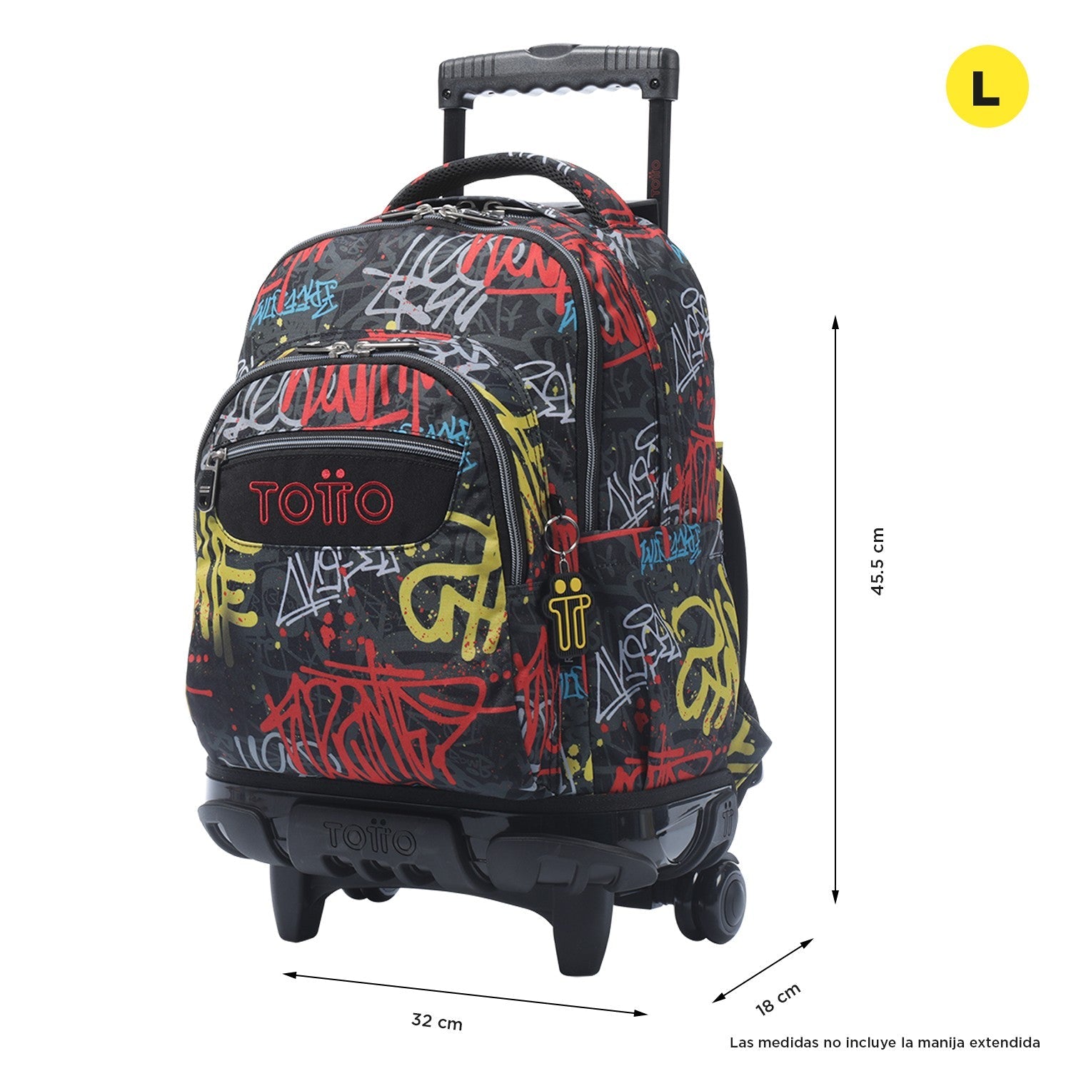 TOTTO School backpack with wheels - lines - 6cs graphil