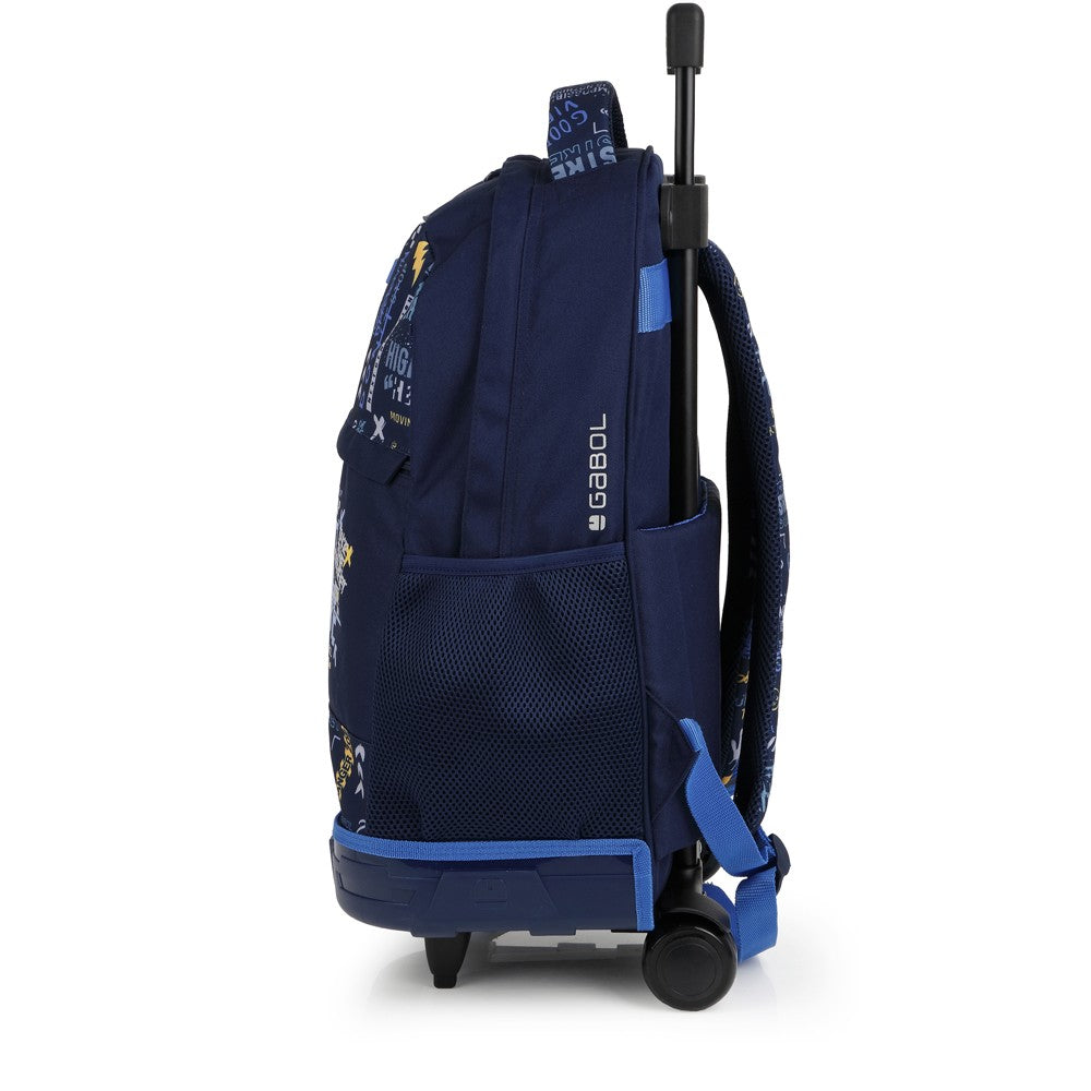 GABOL School backpack with skull wheels