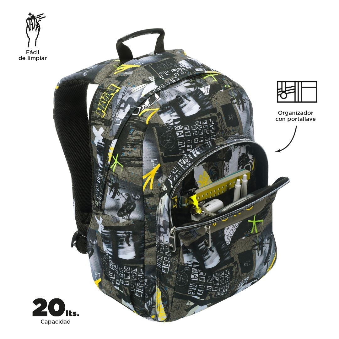 TOTTO SCHOOL Backpack - 6CT BASKI WATERS