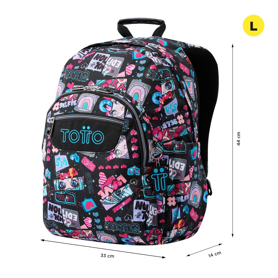 TOTTO School Backpack - Watercolors 6cz Misato