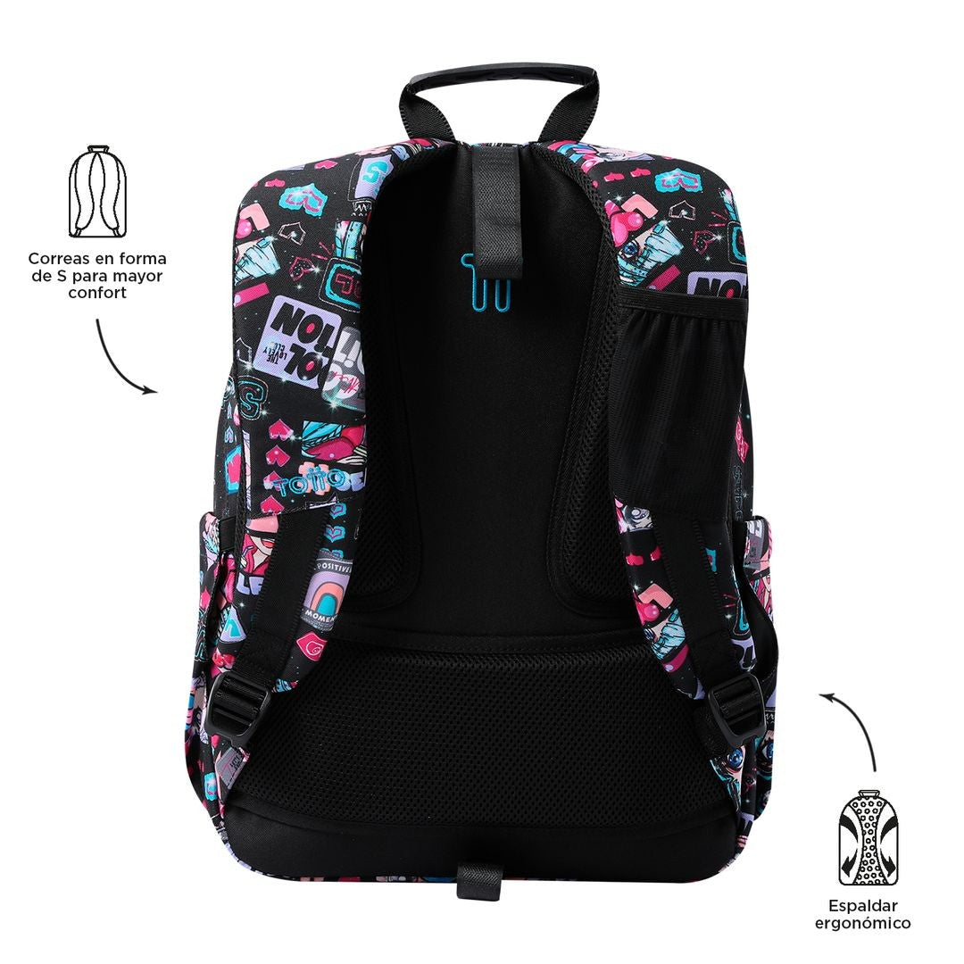 TOTTO School Backpack - Watercolors 6cz Misato