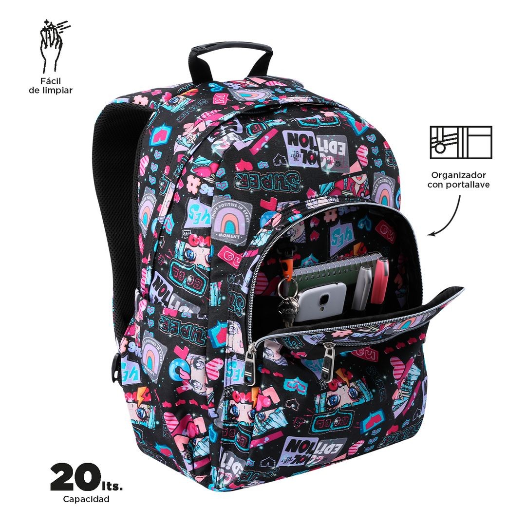 TOTTO School Backpack - Watercolors 6cz Misato