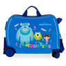 Children's suitcase 2 multidirectional wheels Monsters Boo! Light blue