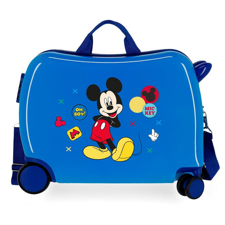 Children's suitcase 2 multidirectional wheels Mickey Enjoy The Day Oh Boy