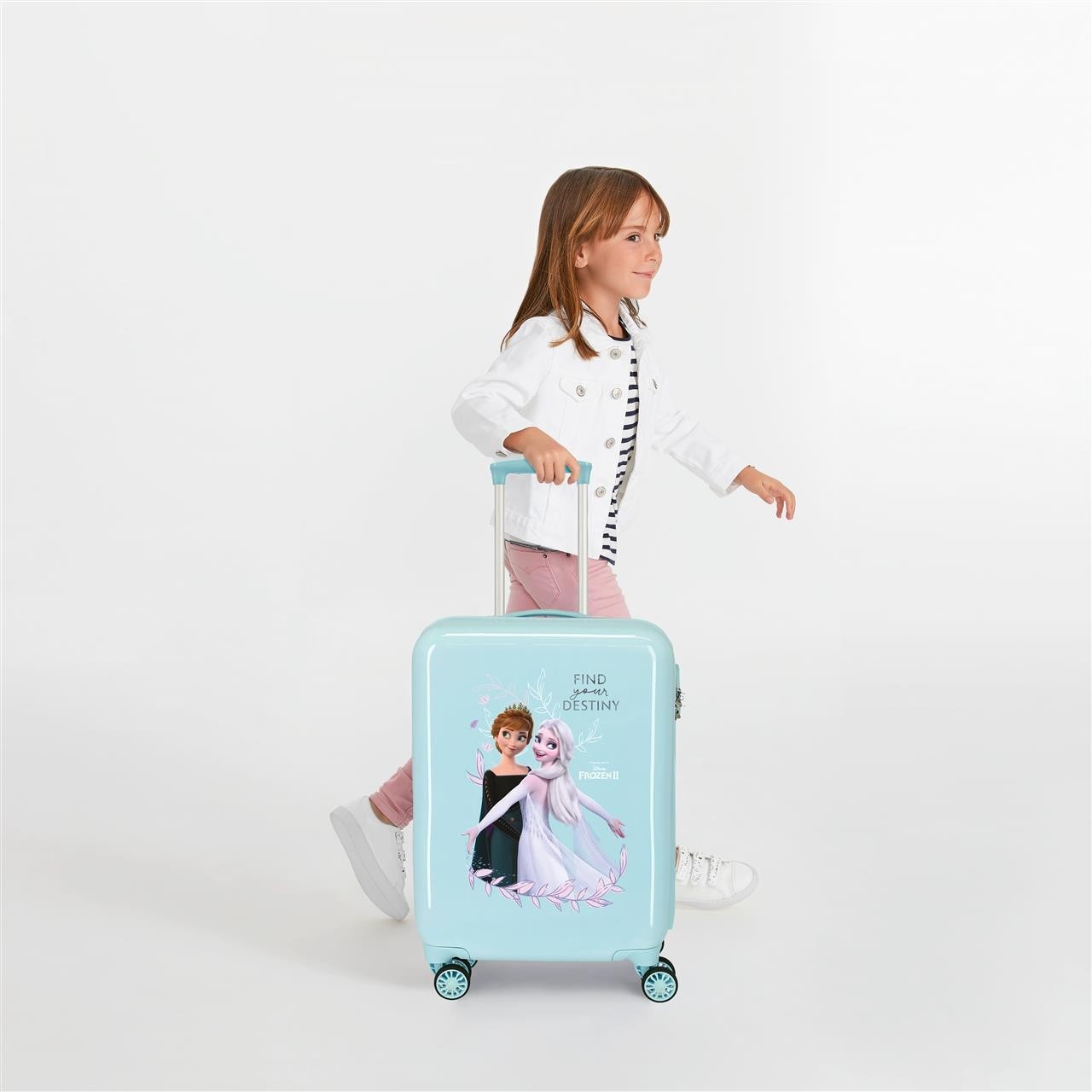 Cabin suitcase Frozen Rigid Memories 55 cm Turquoise