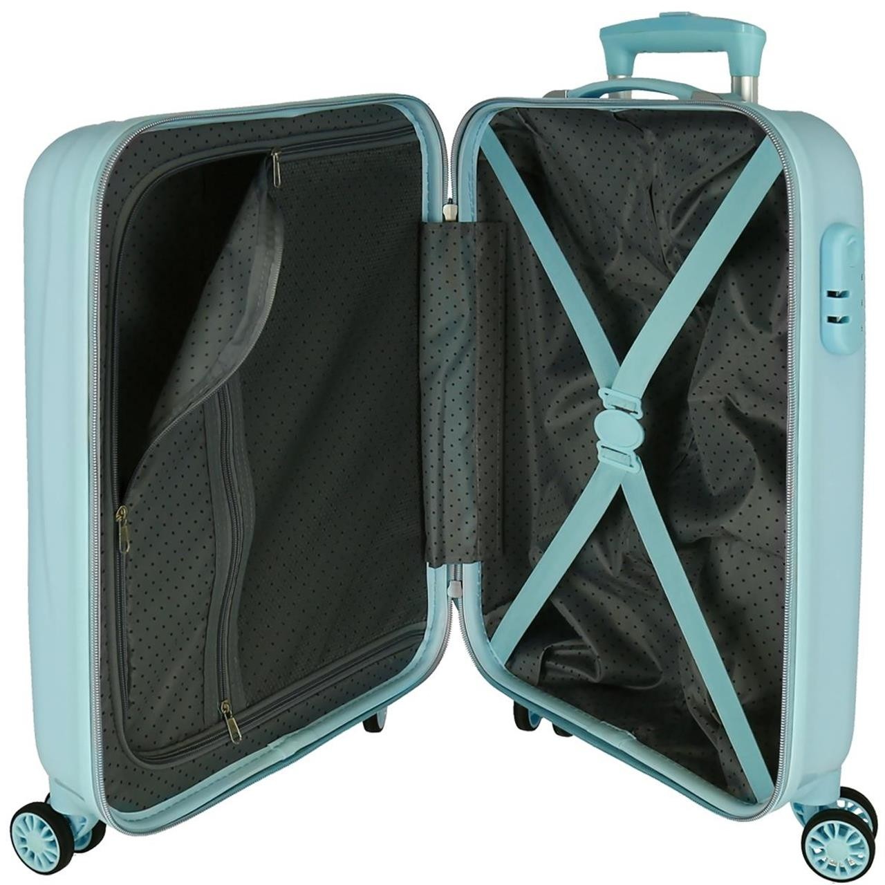 Cabin suitcase Frozen Rigid Memories 55 cm Turquoise