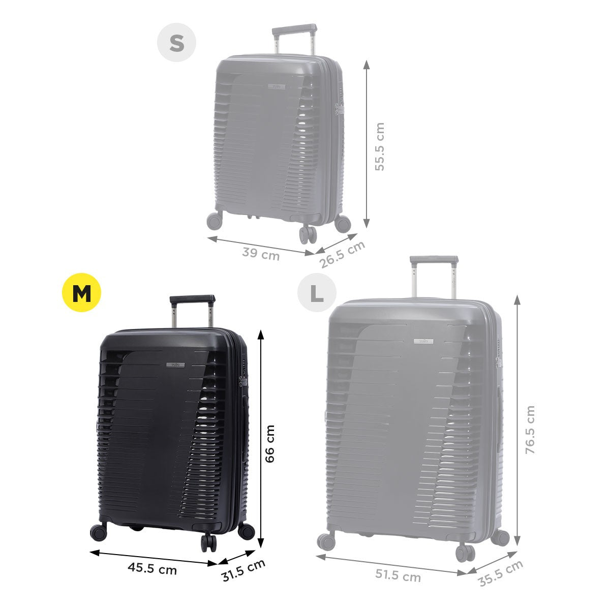 TOTTO Extensible suitcase medium traveler