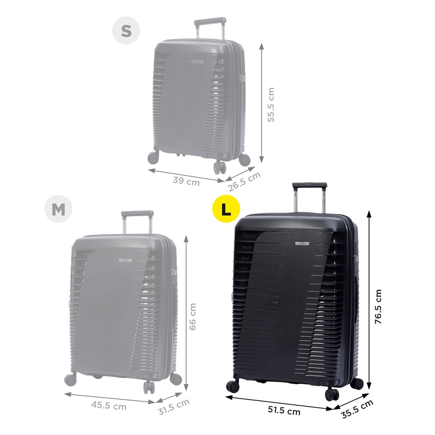 TOTTO Large extendable suitcase Traveler