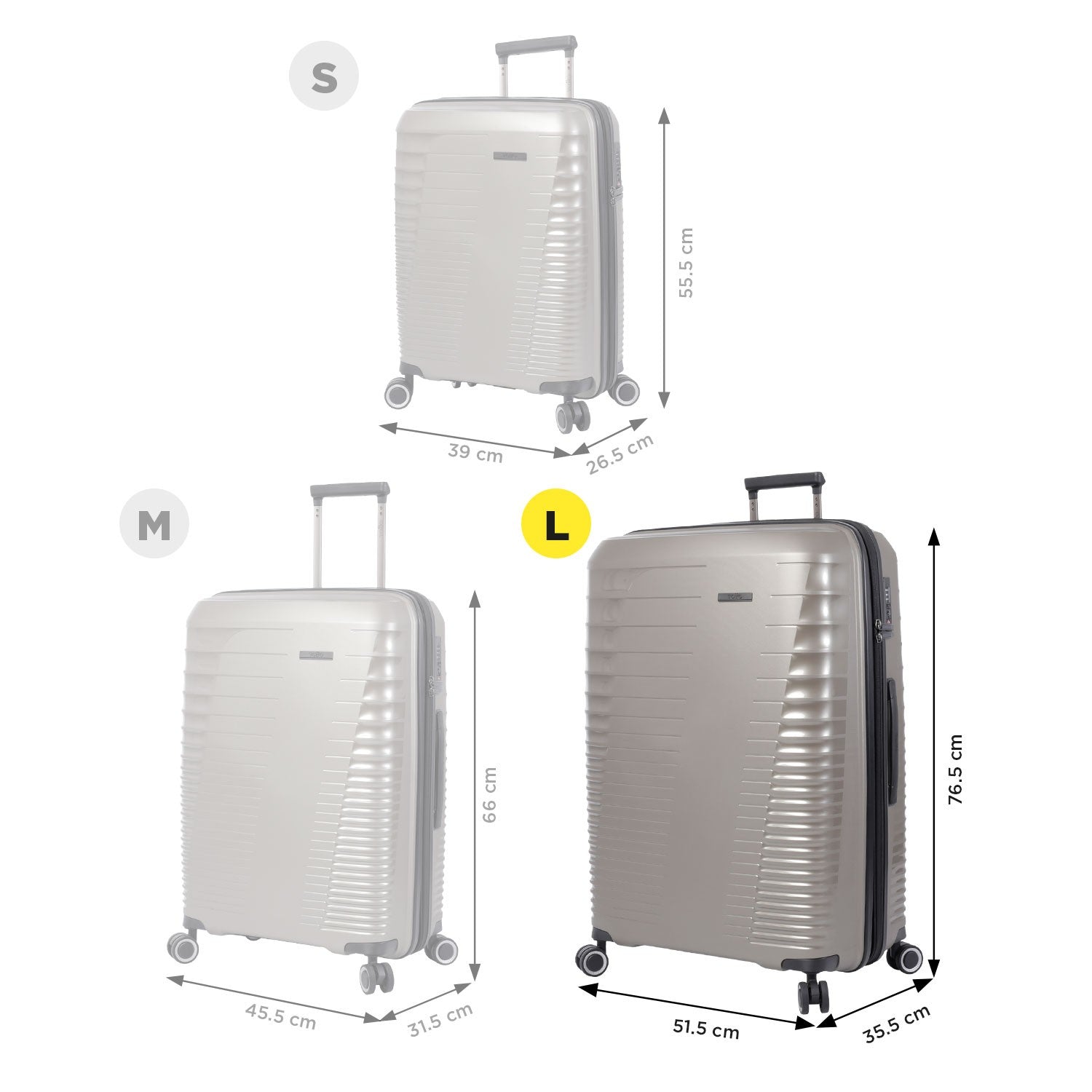 TOTTO Large extendable suitcase Traveler