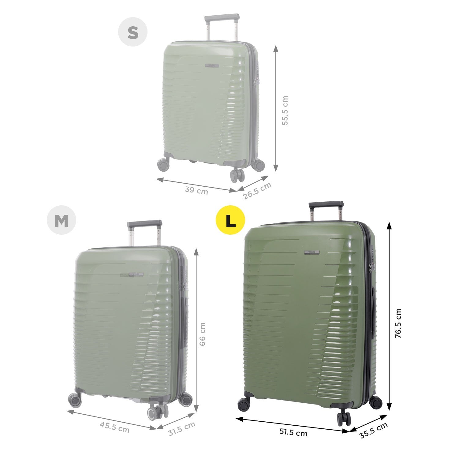 TOTTO Large extendable suitcase Traveler