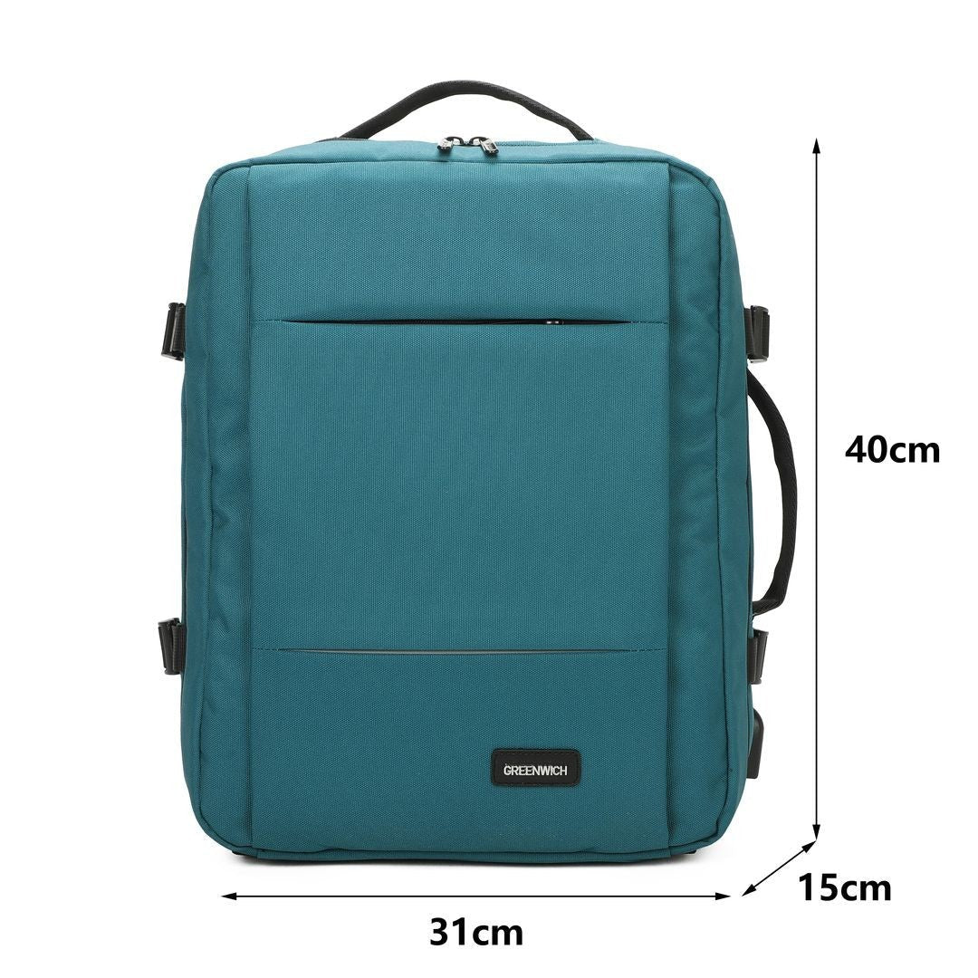 Pack GREENWICH Cabin suitcase Eco-Reycled Túnez 55cm + Hugo Travel Backpack