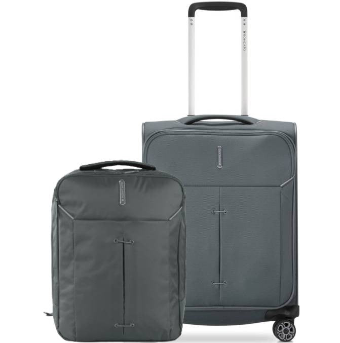 PACK RONCATO IRONIK 2.0 TROLLEY DE CABINA EXTENSIBLE 55CM + MOCHILA 40CM