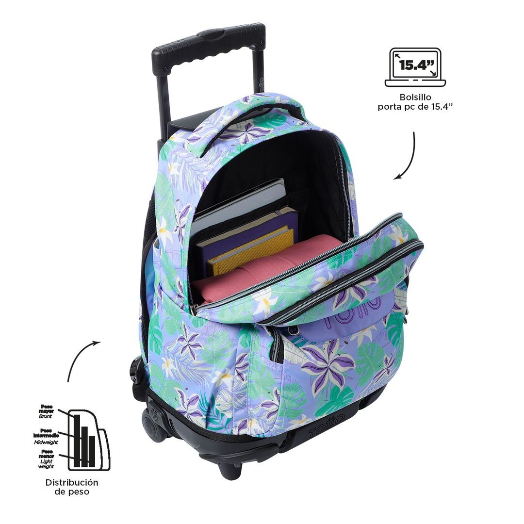 TOTTO School backpack with wheels - 4QC lines