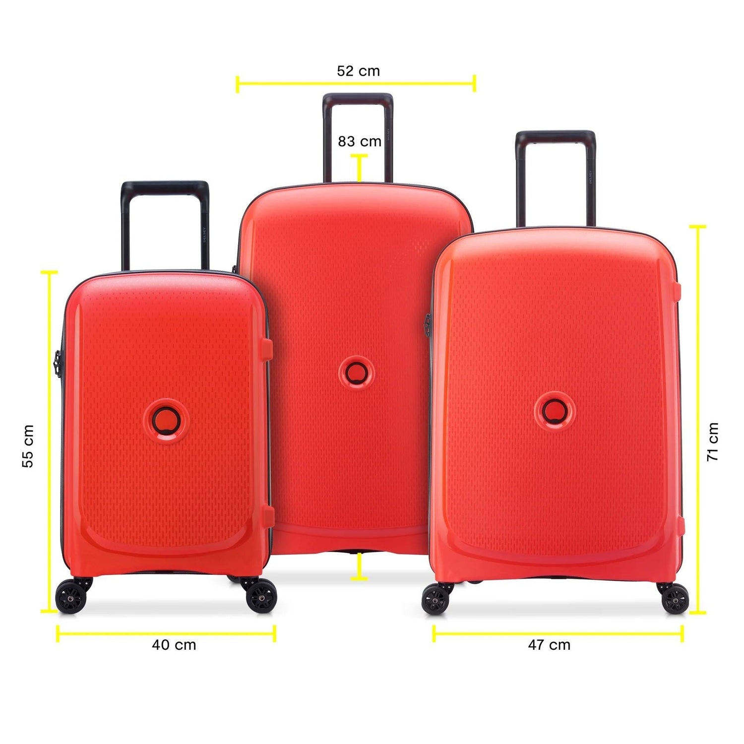 DELSEY Set Belmont + 3 Suitcases (L-83cm) (M-71cm) (S-55cm)