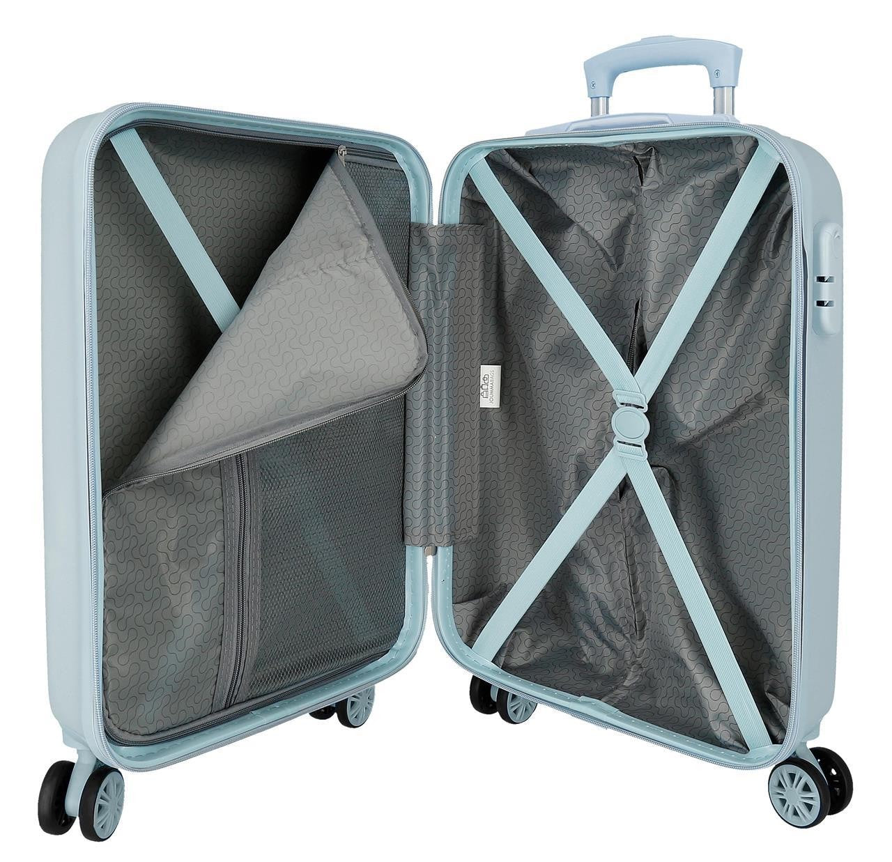 3241722 Trolley ABS 55cm.4r.Movom Good Vibes Blau