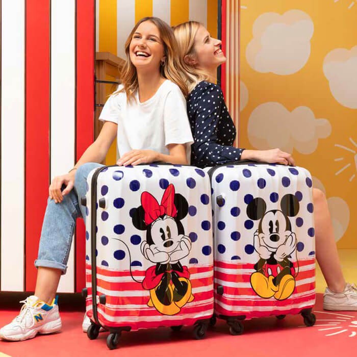 Cabin suitcase 55cm Mickey Blue Dots DISNEY Legends of AMERICAN TOURISTER