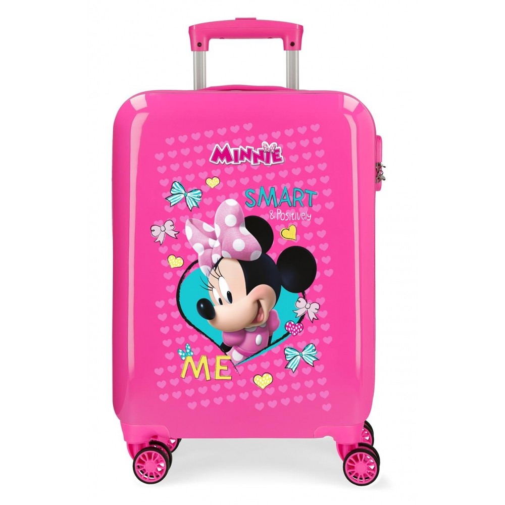 Cabin suitcase Minnie Happy Helpers Rigid 55cm Pink