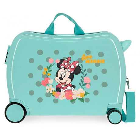 Minnie Golden Days Child Maleta with 2 multidirectional turquoise wheels