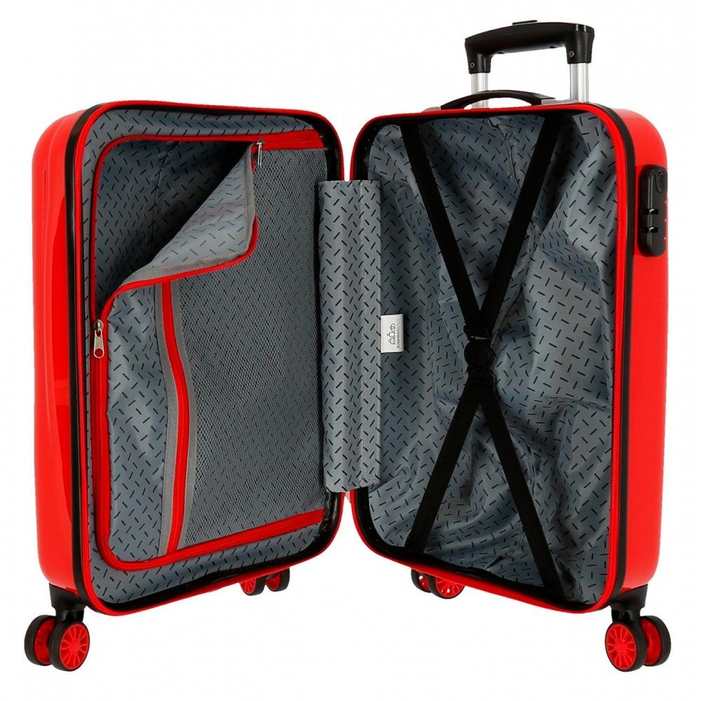 Cabin suitcase Spiderman Street rigid in red