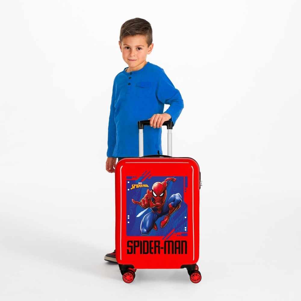 Cabin suitcase Spiderman Street rigid in red