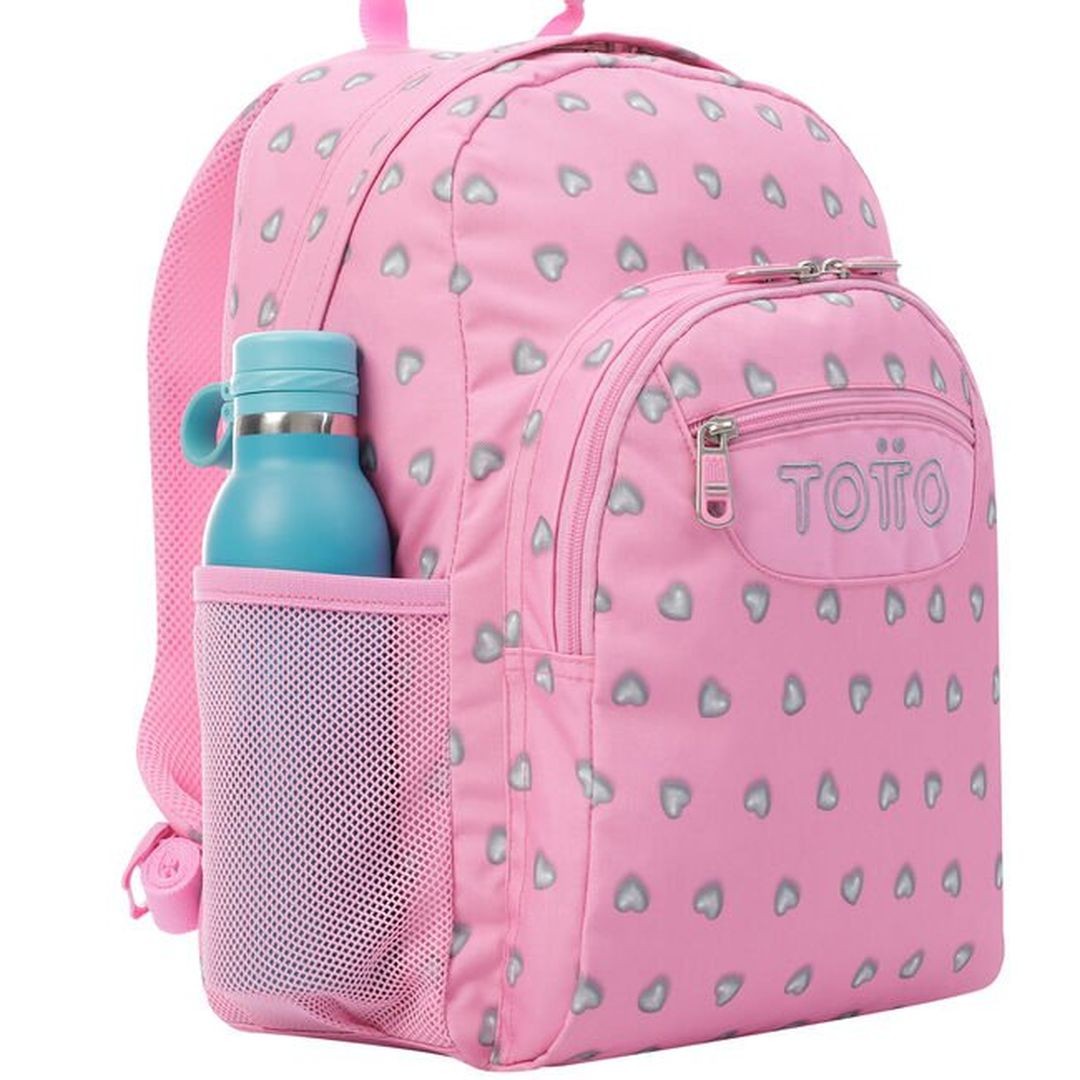 School backpack Totto Adaptable to Road Autuareles- 7iu Hearts