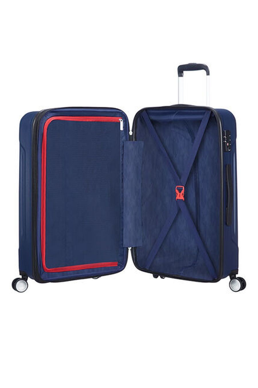 Extendable median suitcase tracklite American Tourister