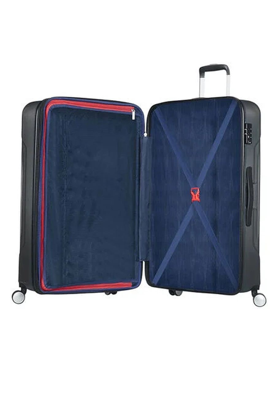 Extendable median suitcase tracklite American Tourister