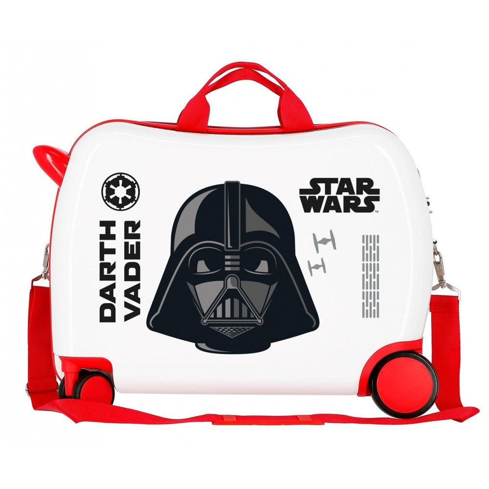 Maleta infantil 2 ruedas multidireccionales Star Wars Darth Vaider Blanco