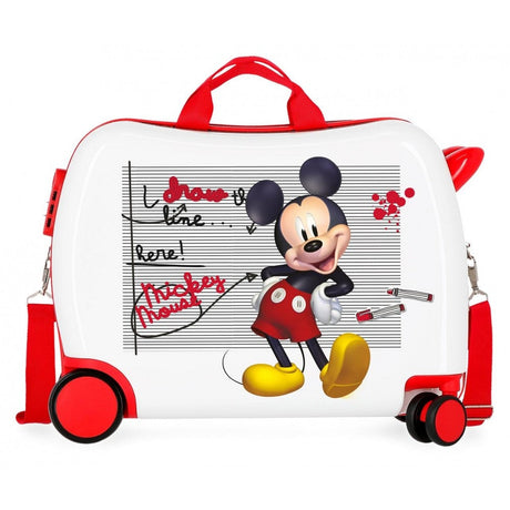 Children's suitcase 2 multidirectional wheels Mickey draw the line