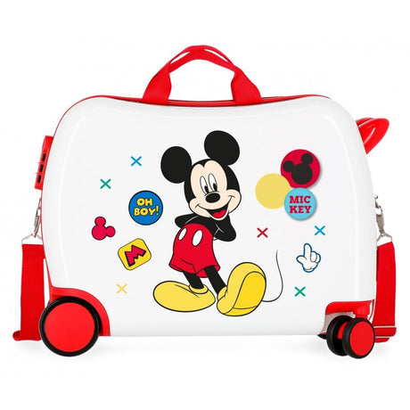 Children's suitcase 2 multidirectional wheels Mickey Enjoy The Day Oh Boy